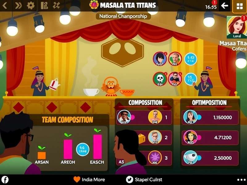 Infographic showing optimal team composition for Masala Tea Titans